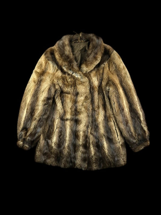 Raccoon Fur Coat Vintage Jacket